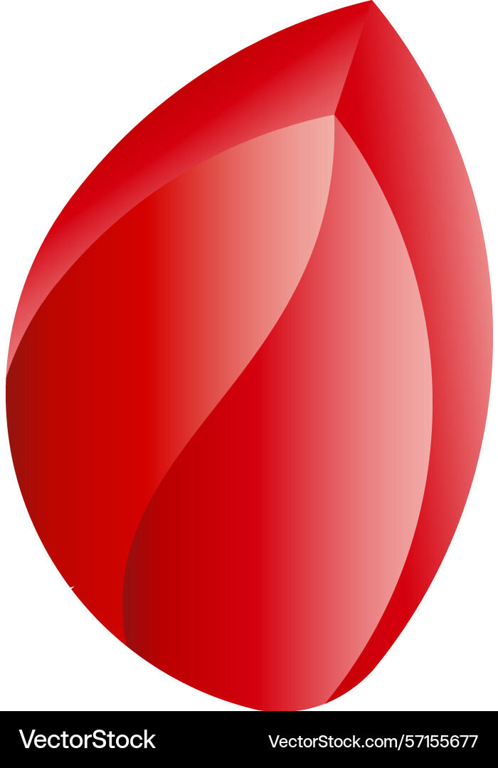 Abstract red gradient teardrop icon Vector Image