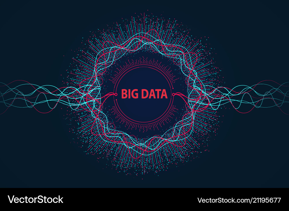 Big data visual information flow Big data visual information flow vector image