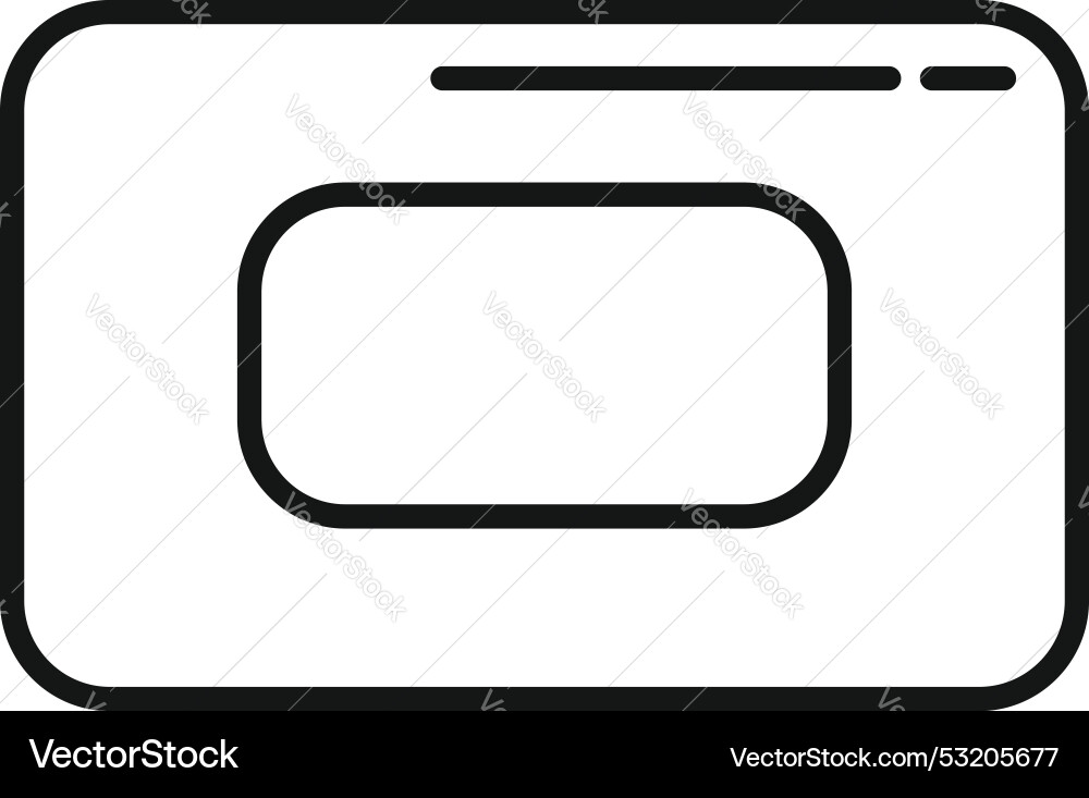 Browser window with rounded corners showing blank Browser window with rounded corners showing blank vector image