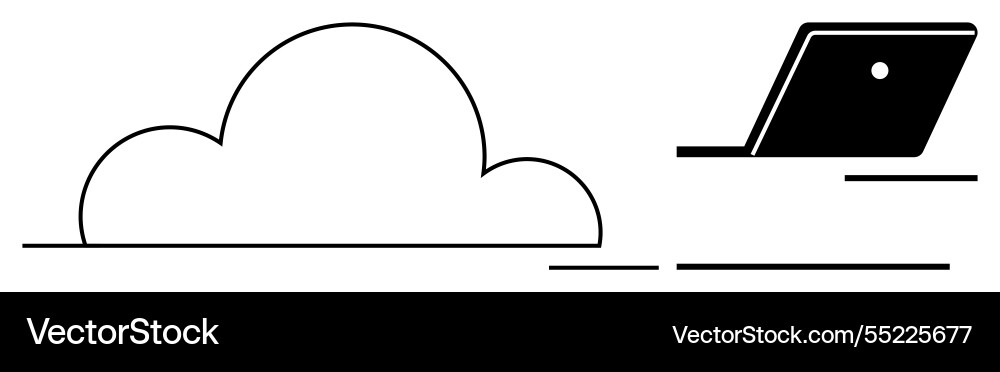 Cloud computing and remote access concept Cloud computing and remote access concept vector image