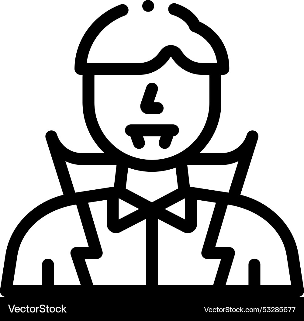 Dracula icon thin linear style design isolated Dracula icon thin linear style design isolated vector image