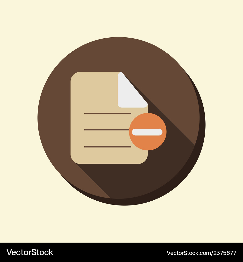 Flat circle web icon page of the document Vector Image
