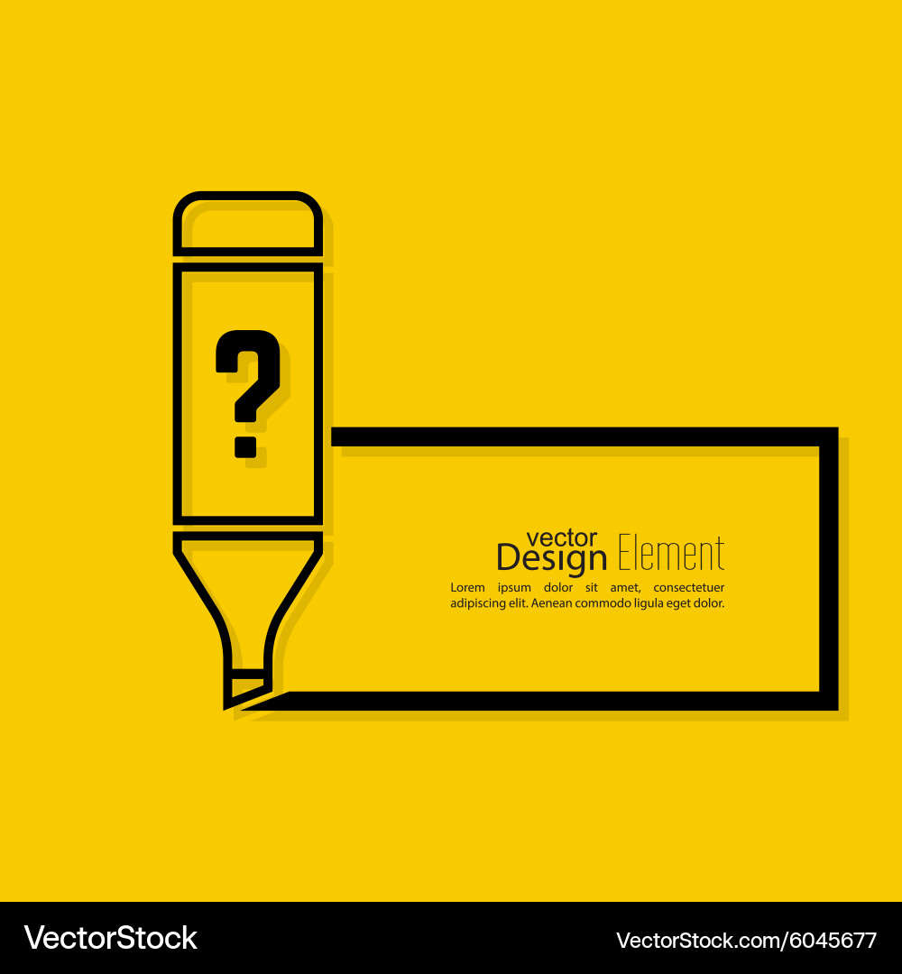 Marker and Text Box vector image
