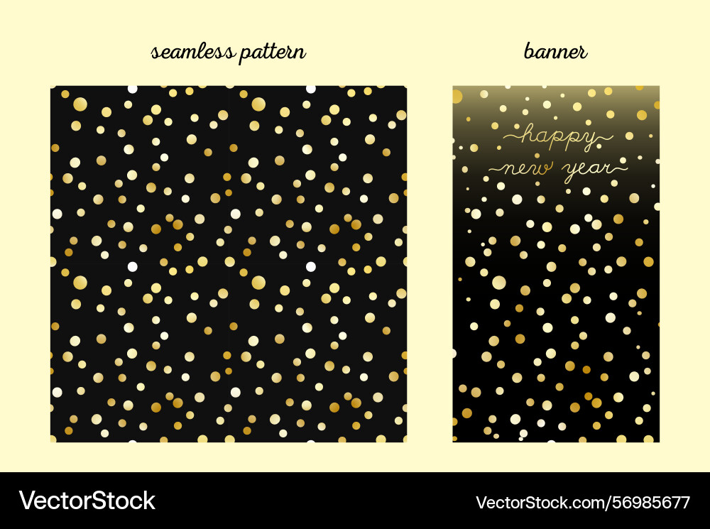 New year seamless pattern and copy space card set New year seamless pattern and copy space card set Vector Image