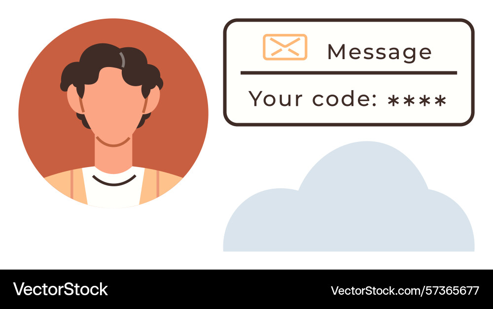 Secure two-factor authentication with verification Vector Image