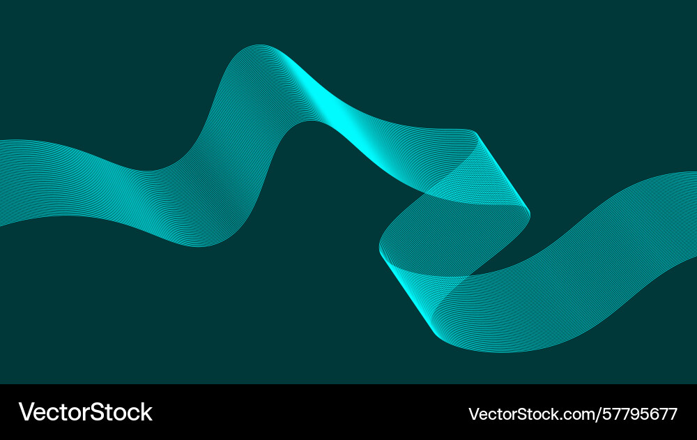 Wavy blend lines abstract background cyan color Wavy blend lines abstract background cyan color Vector Image