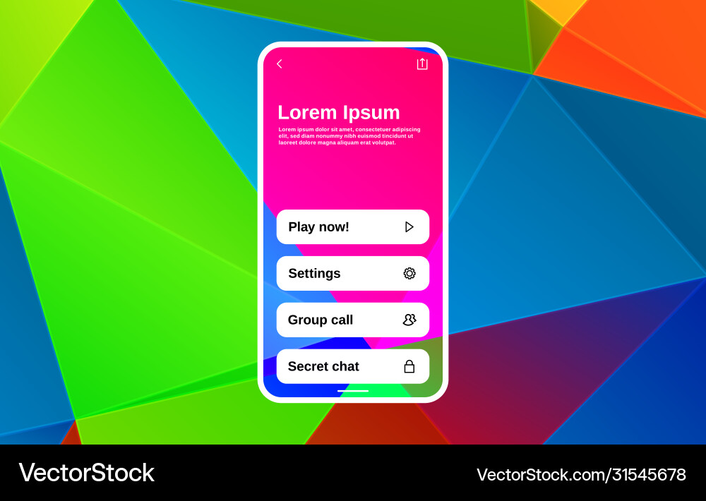 App or game interface design with smart device App or game interface design with smart device vector image
