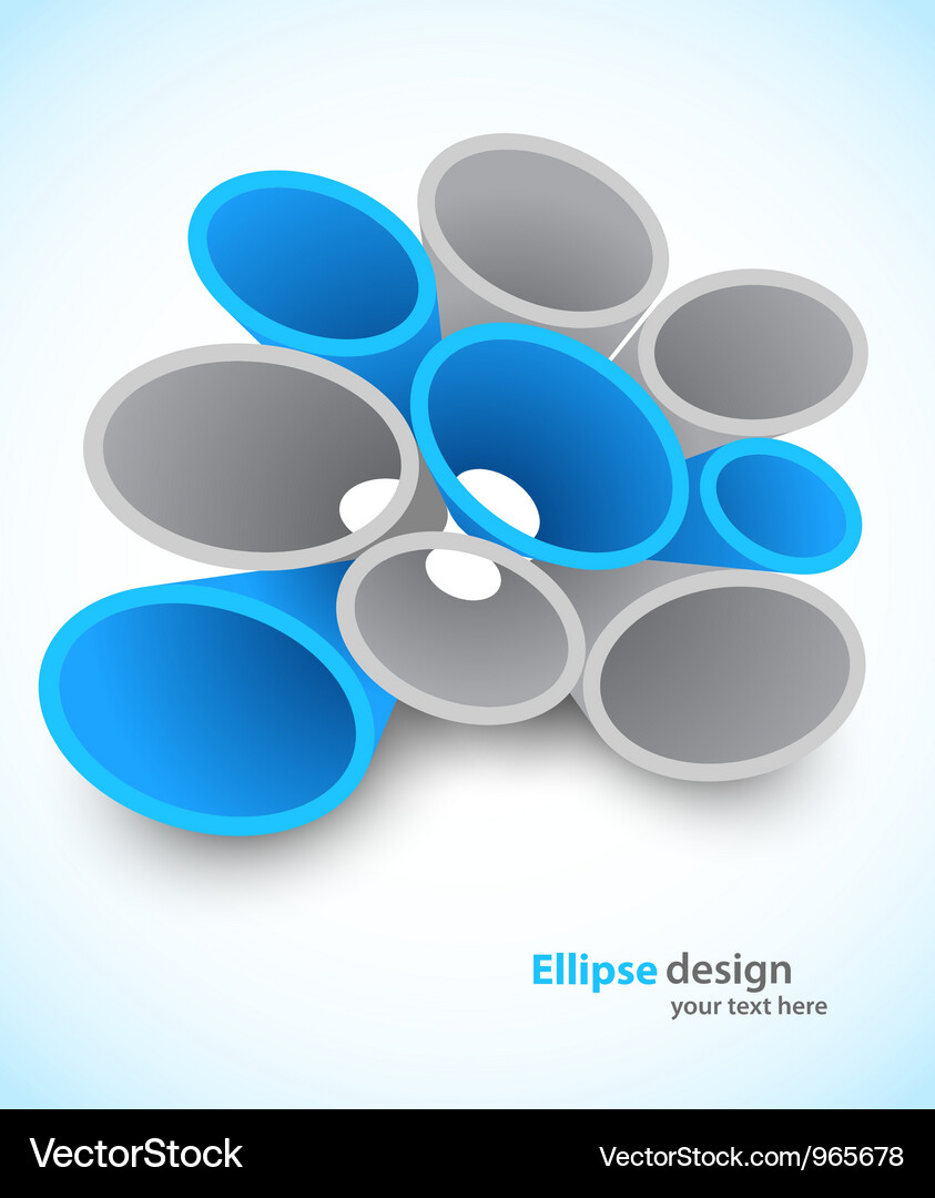 Background with 3d ellipse Vector Image