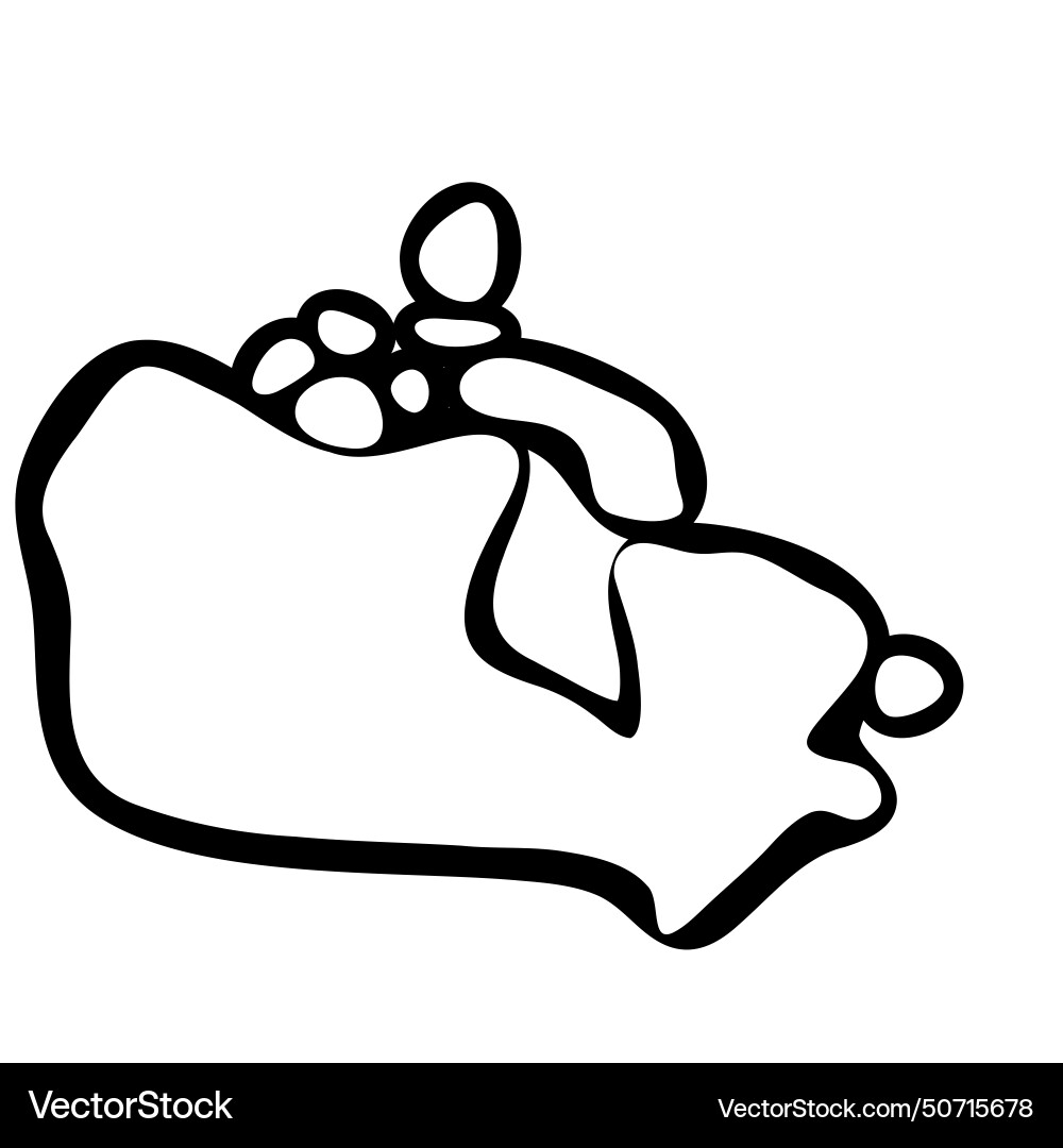 Canada simplified map Royalty Free Vector Image