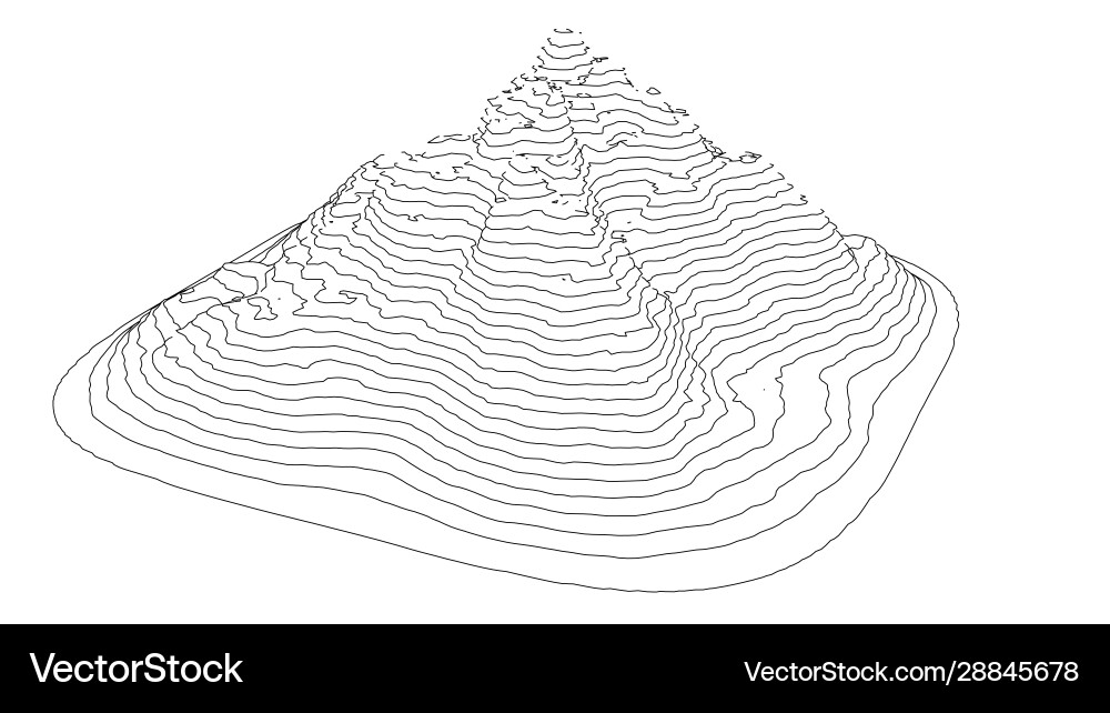Curve lines in shape part mountain range vector image