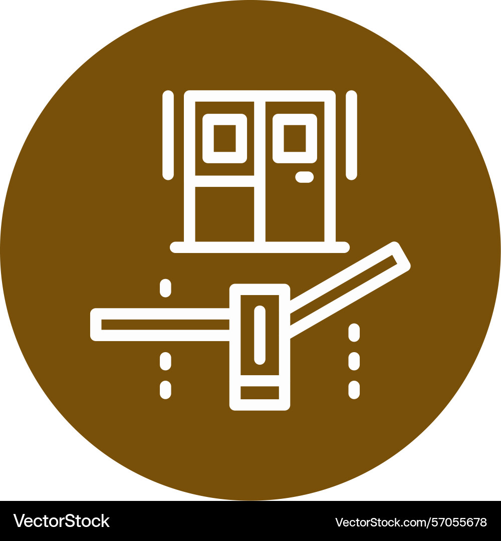 Manual gate line circle style icon design Vector Image