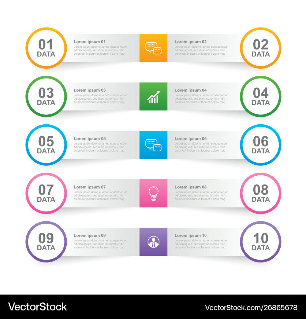 Paper Index Tabs - Data Templates vector image