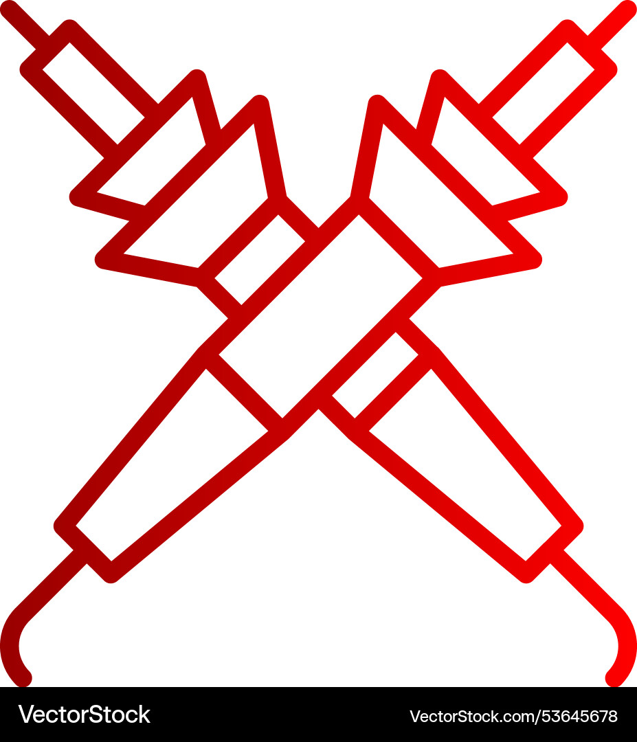 Pyrography line gradient icon Vector Image