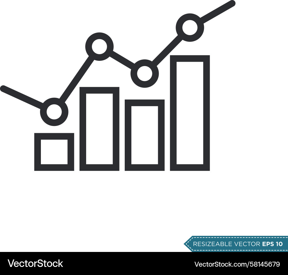 Chart Data Analysis Icon Set Vector Image