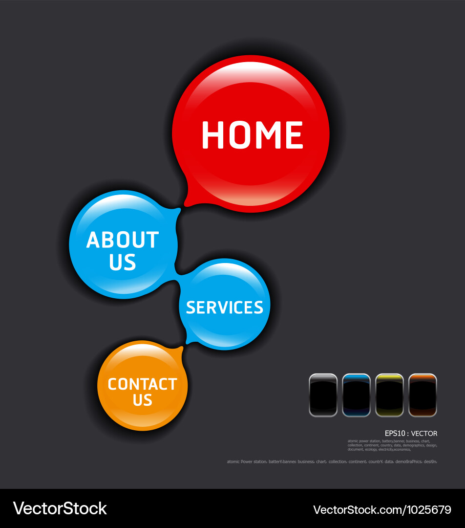 Circles modern web design template Vector Image