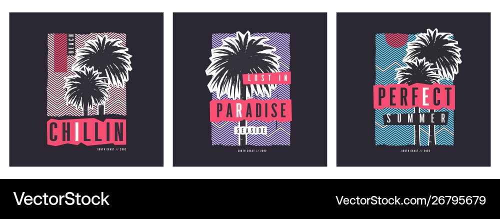 Collection three zine style graphic t Collection three zine style graphic t vector image