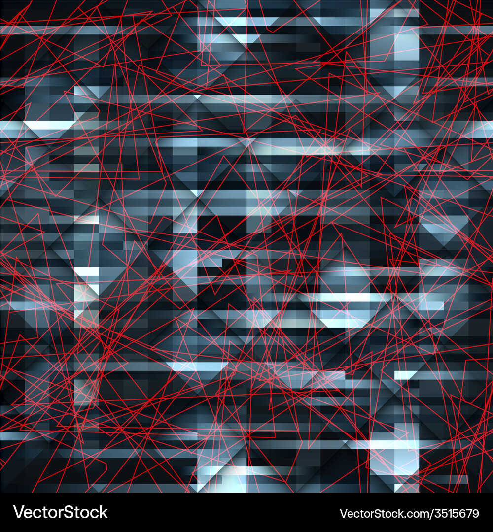 Dark abstract pattern with the red lines Vector Image