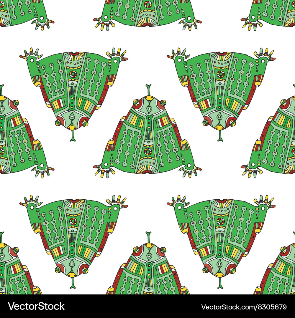 Frog seamless pattern Vector Image