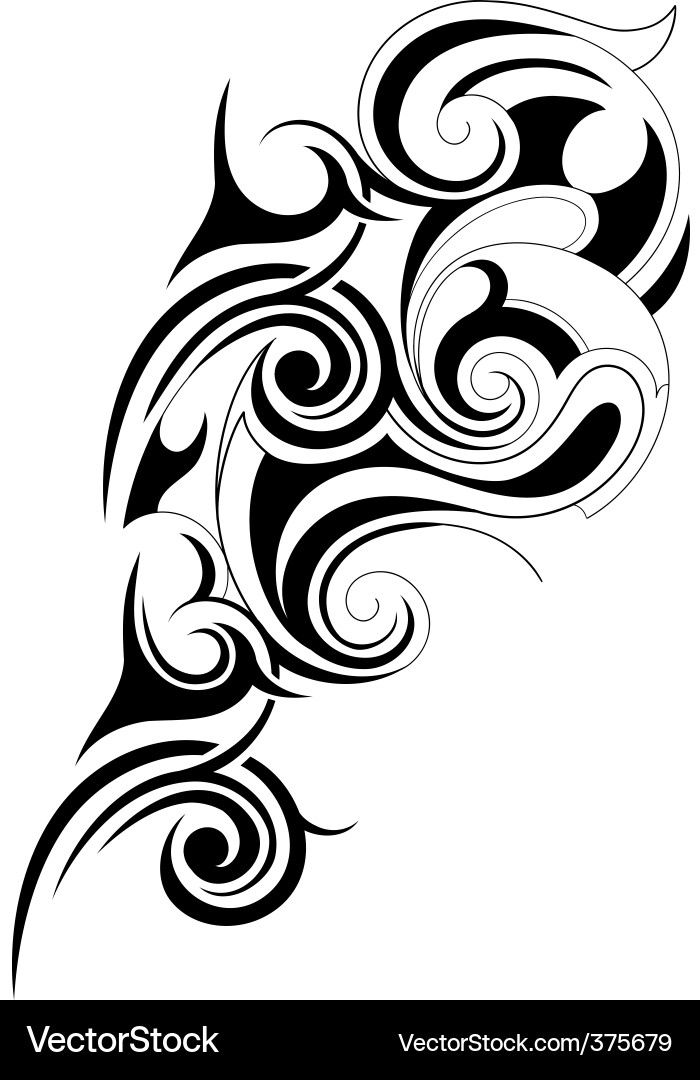 Intricate Tribal Swirls Vector Image
