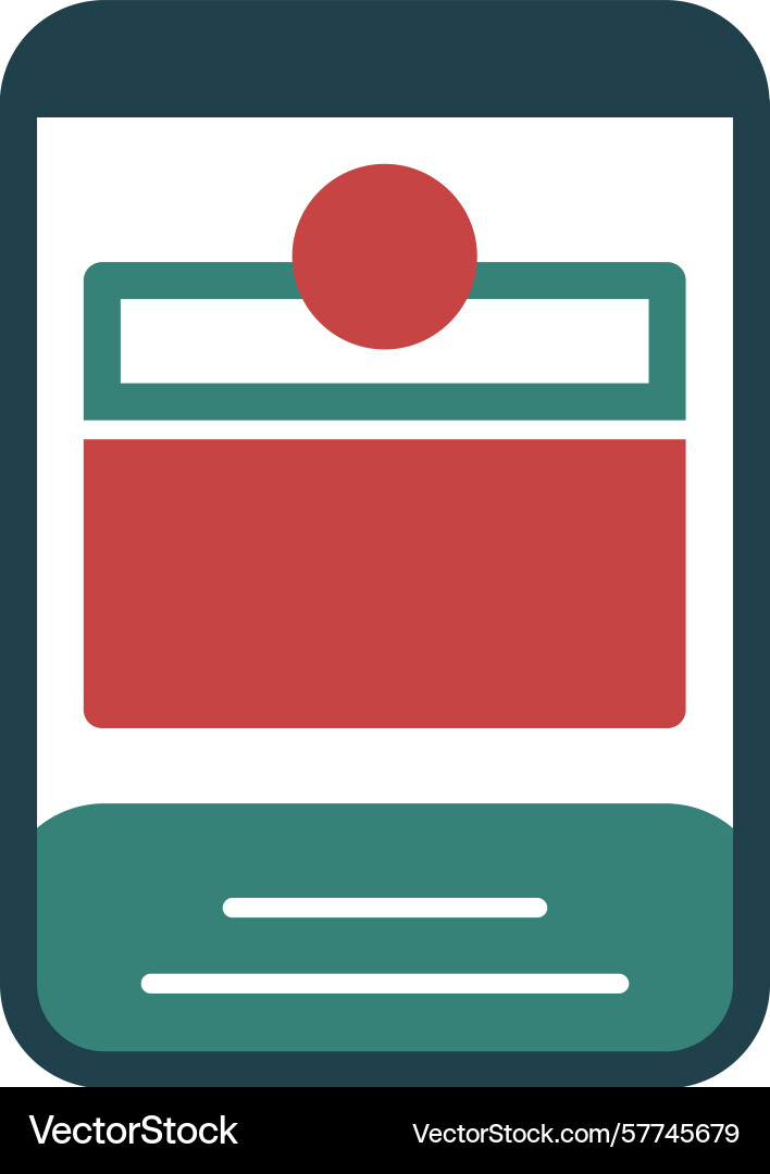 Refresh glyph multi color icon Vector Image