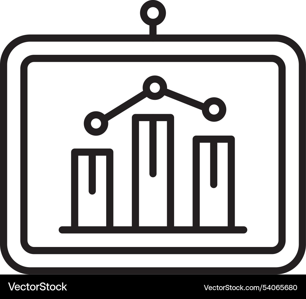Bar chart line icon design Vector Image