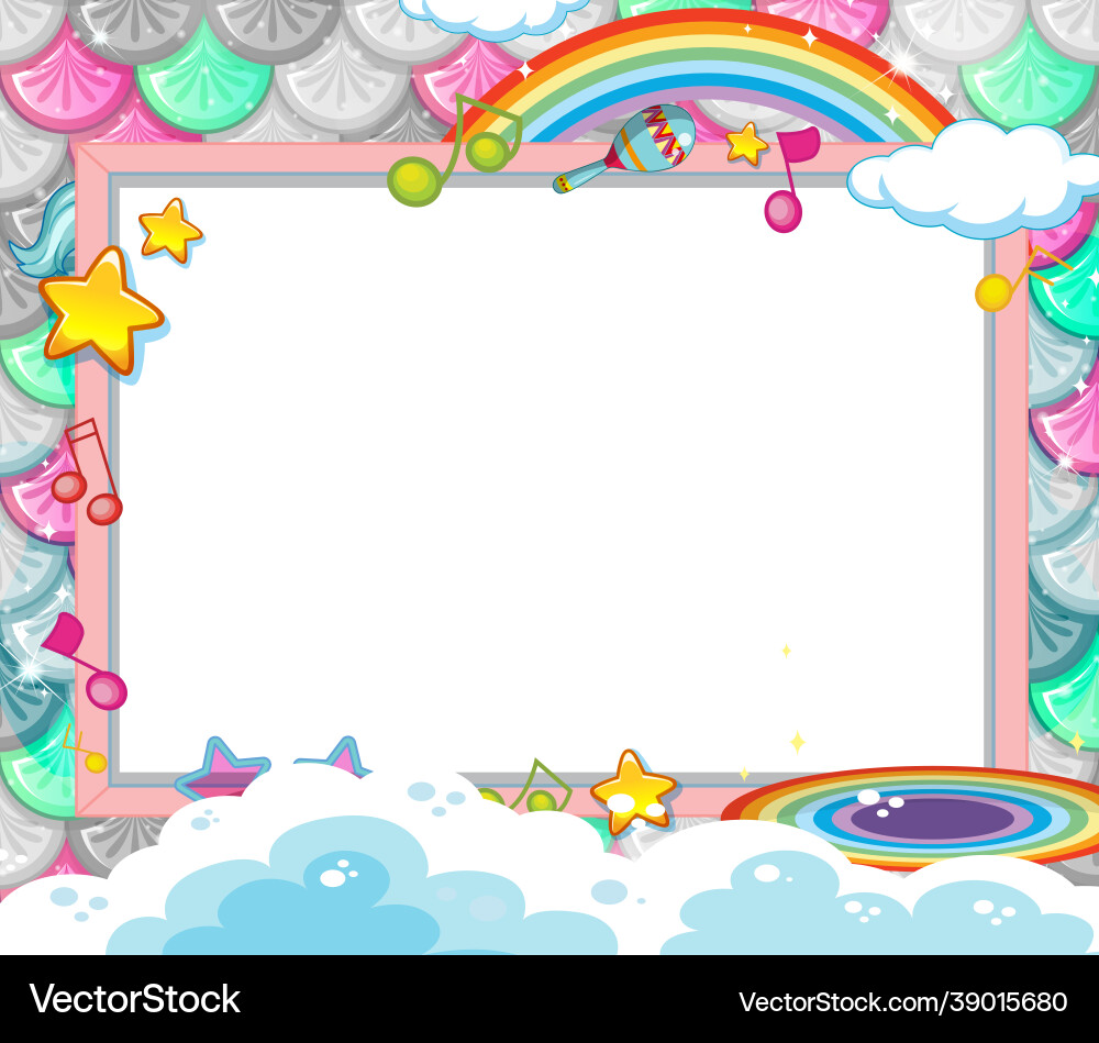 Blank banner on colourful fish scales background Blank banner on colourful fish scales background vector image