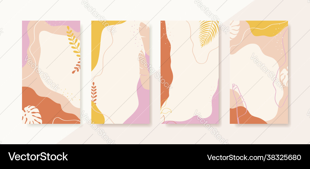 Set abstract vertical backgrounds with copy vector image