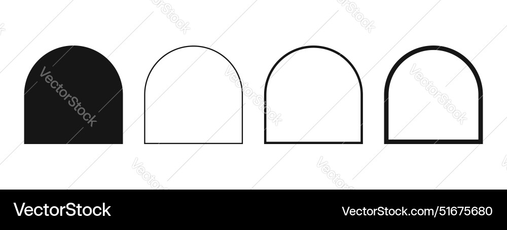 Set of arch shapes and frames blank templates Set of arch shapes and frames blank templates vector image