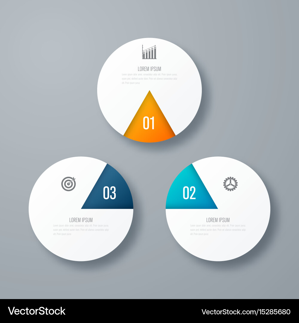 Template for cycle diagram graph presentation vector image