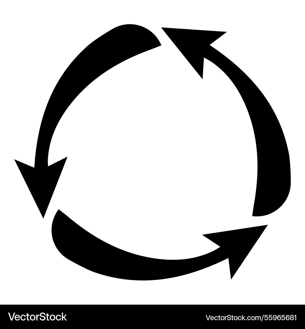 Circular arrows symbolizing infinite cycle Vector Image