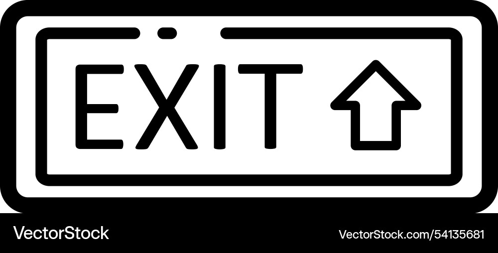 Exit - sign simple icon vector image