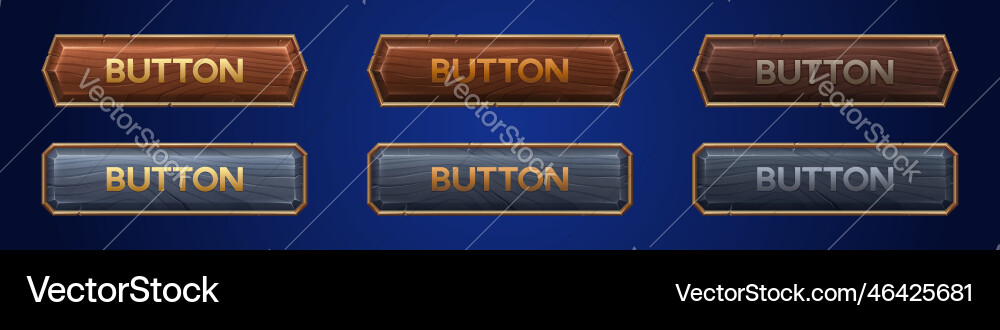 Medieval ui Spiel Knopfrahmen Sprite für Animation Medieval ui Spiel Knopfrahmen Sprite für Animation vektorbild