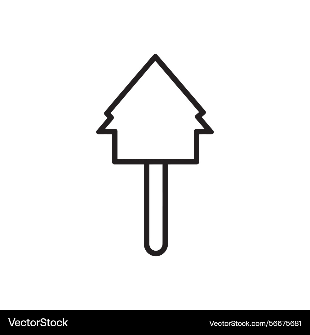Tree icon simple outline isolated on transparent Vector Image