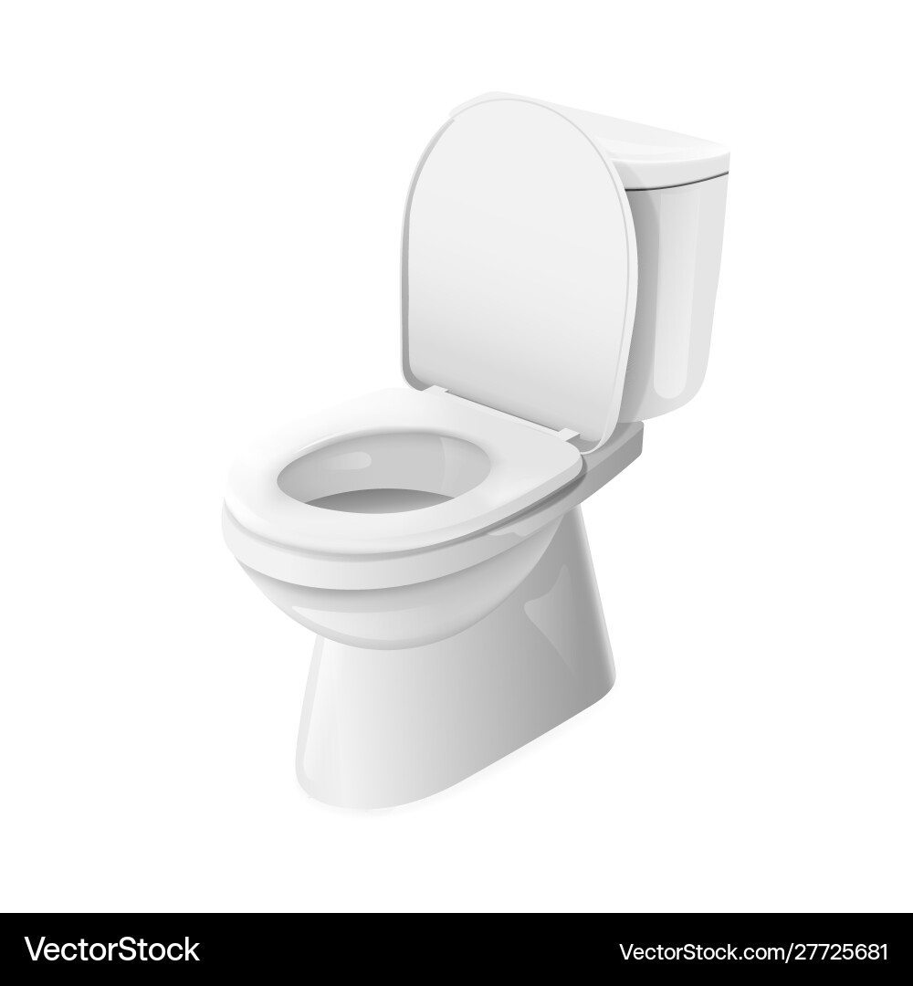 White Toilet Bowl Seat - Side View – Royalty-Free Vector | VectorStock, image size:1000x1080