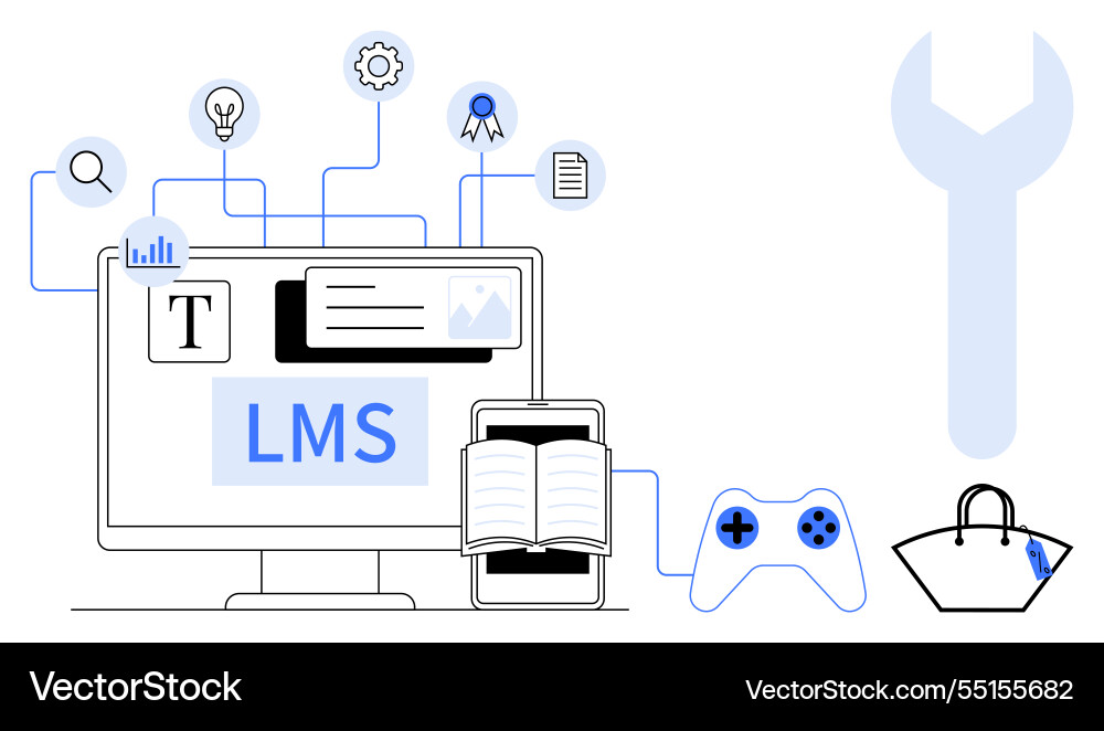 Comprehensive learning management system Comprehensive learning management system vector image
