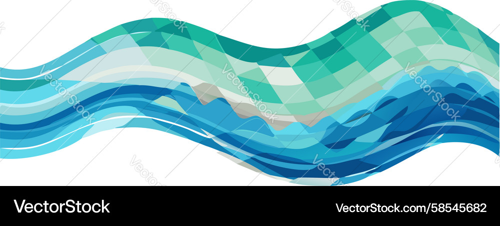 Geometric Wave Pattern Background Vector Image