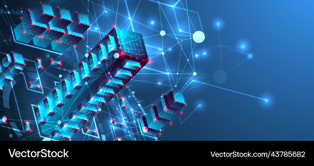 Isometric big data concept database abstract Isometric big data concept database abstract vector image