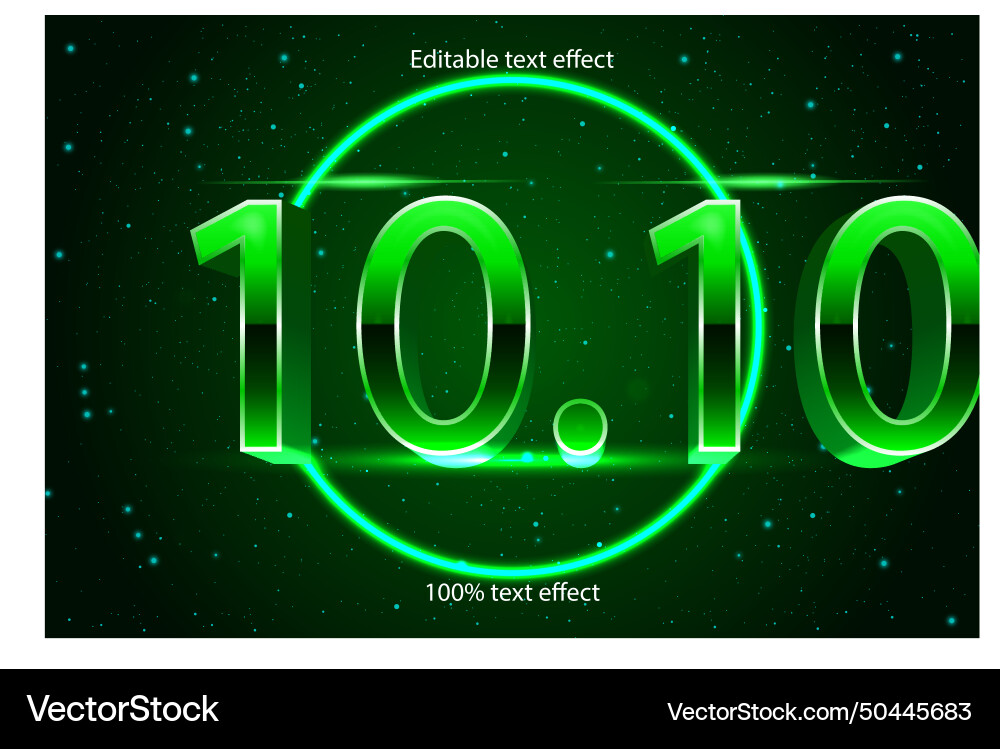 1010 editable text effect retro style 1010 editable text effect retro style vector image