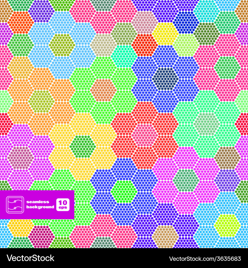 Abstract hexagon dots background Vector Image