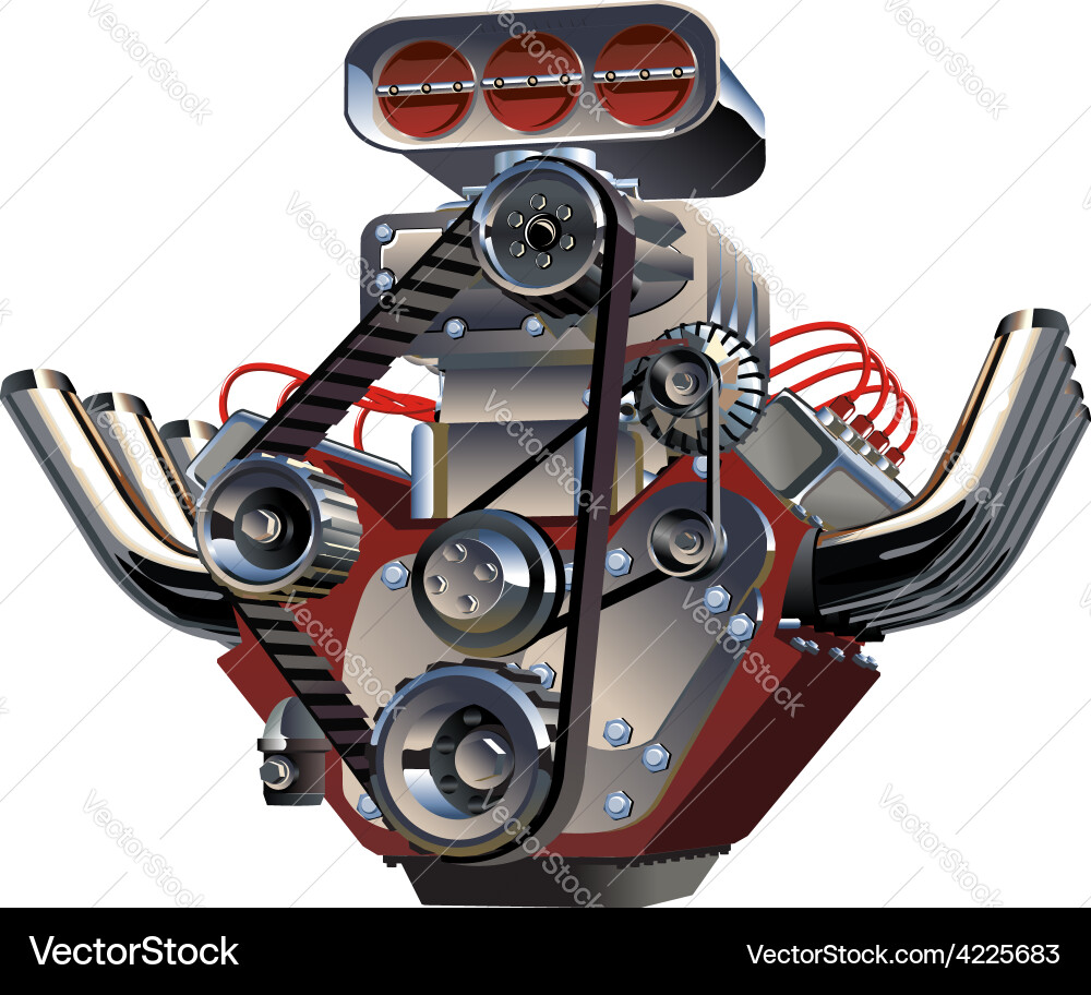 Cartoon Turbo Engine Illustration – Royalty-Free Vector | VectorStock