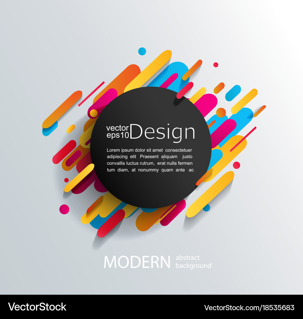 Circle frame with modern abstraction background Vector Image