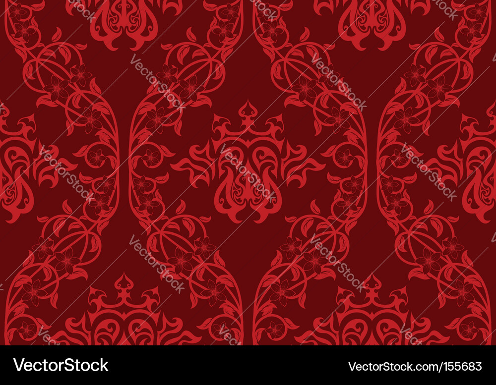 Damask pattern vector image