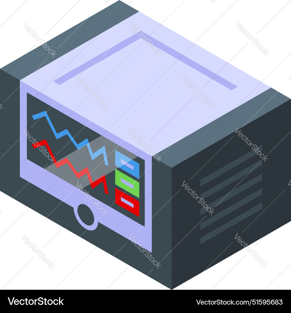 Electric generator showing graph on control panel Electric generator showing graph on control panel Vector Image