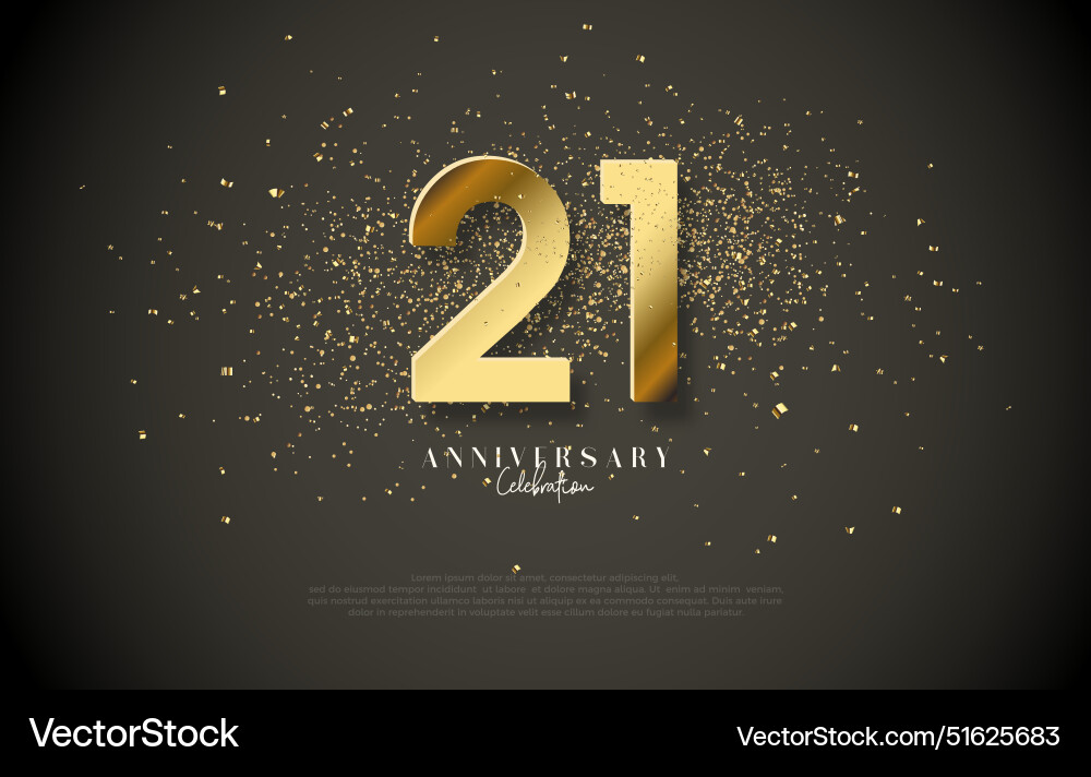 Elegant number design with the 21 Royalty Free Vector Image