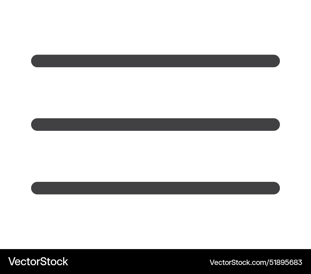 Hamburger menu icon buttons for website ui vector image