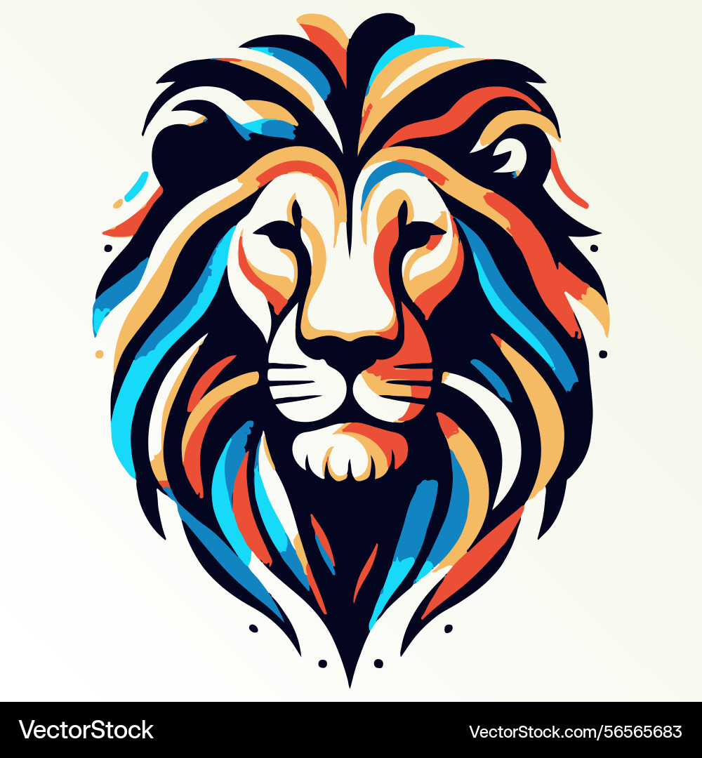 Lion logo design (56565683) – Royalty-Free Vector | VectorStock, image size:1000x1080