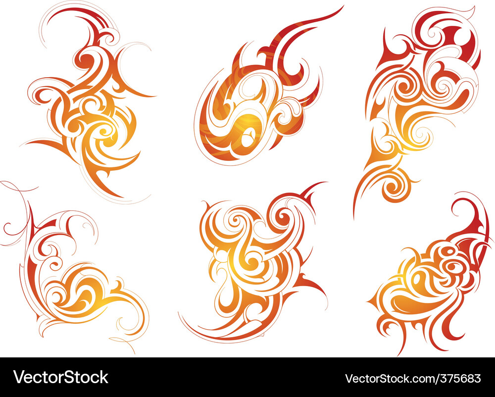 Ornate Tribal Swirls Vector Image