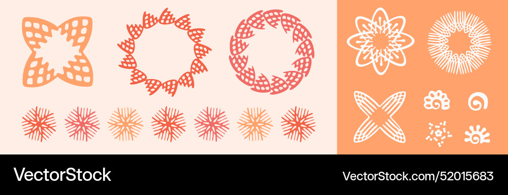 Peach fuzz botanical set texture motif Peach fuzz botanical set texture motif Vector Image