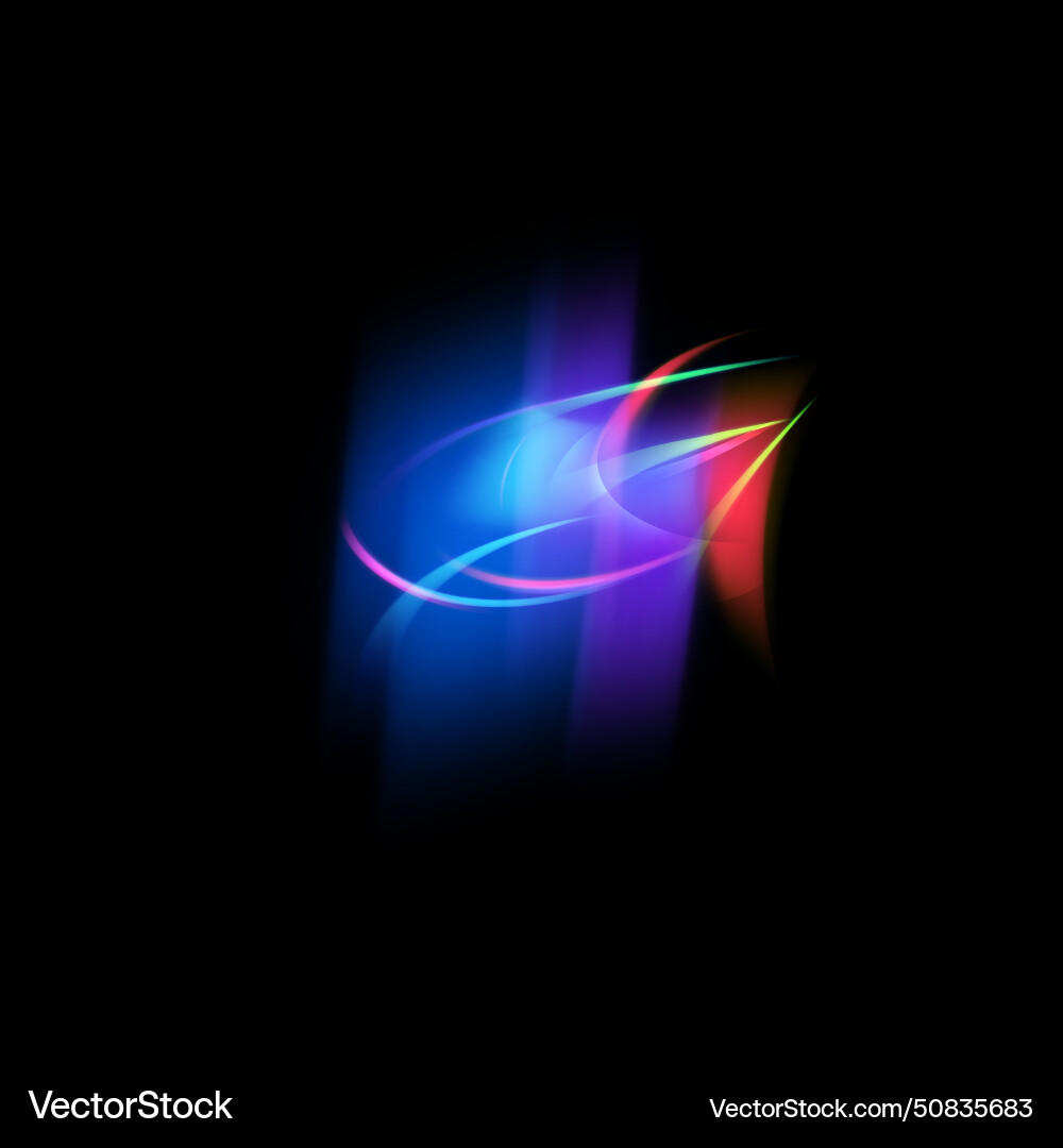 Rainbow flash and overlay of colorful rays Vector Image