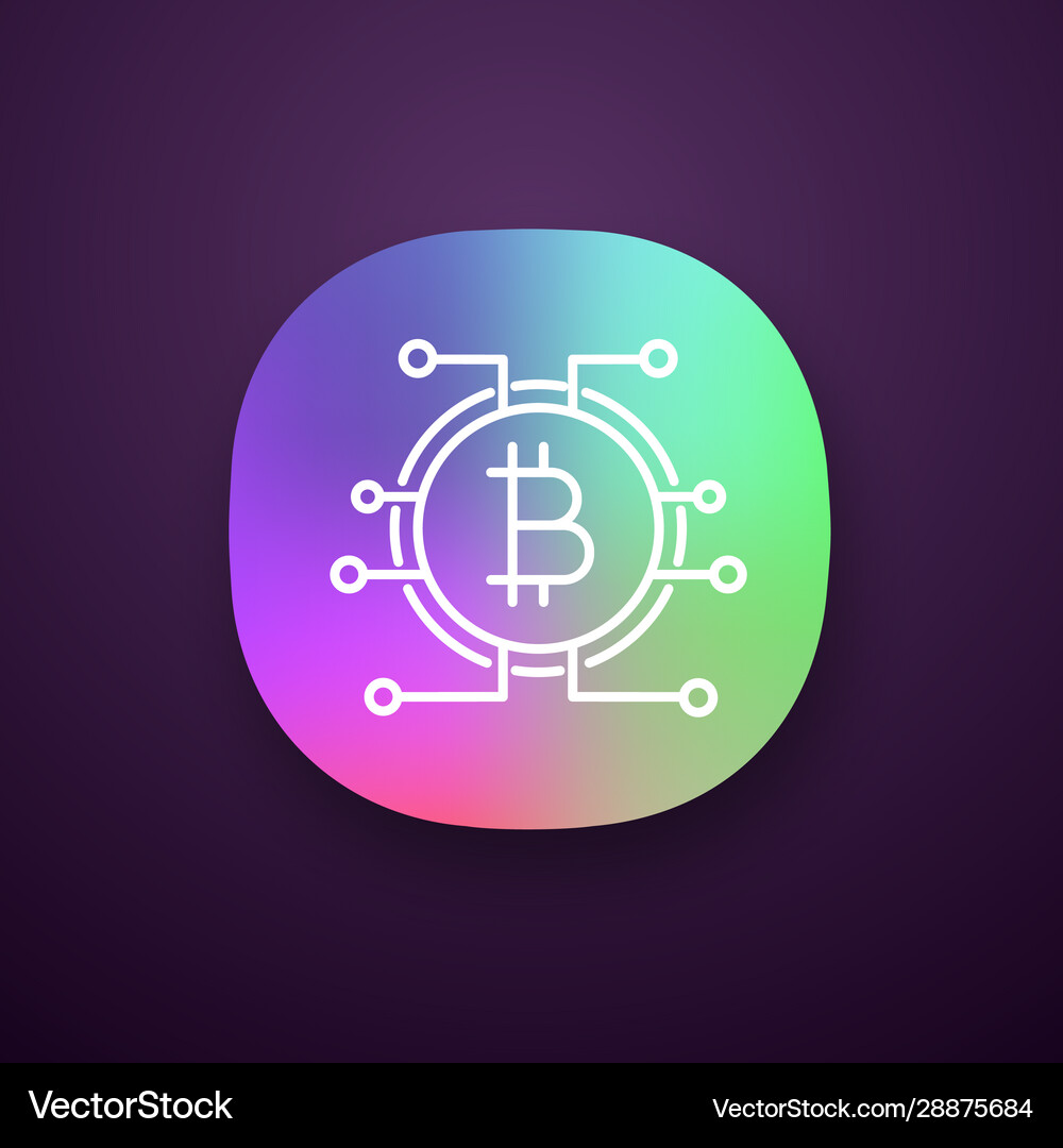 Bitcoin app icon (28875684) – Royalty-Free Vector | VectorStock